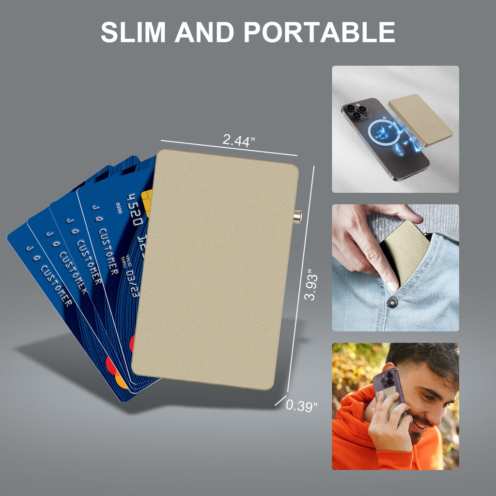 TOYFID Aluminum Pop Up Slide RFID Slim Basic Personalized Wallet for Men 