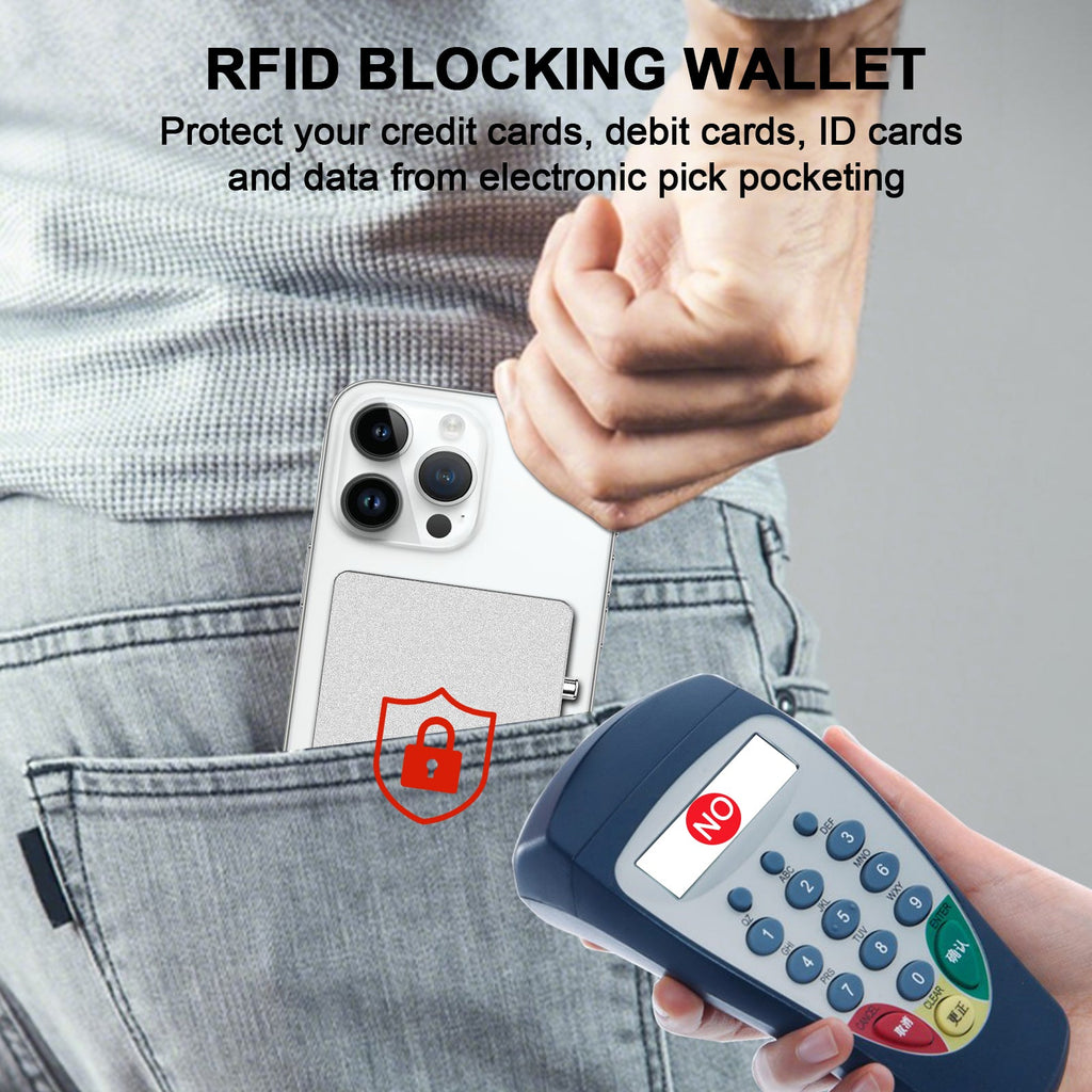 Minimalist RFID Blocking Wallet, Slim Card Holder for Magsafe with Adjustable Stand, Metal Pop-Up Magnetic Wallet for Men TOYFID 