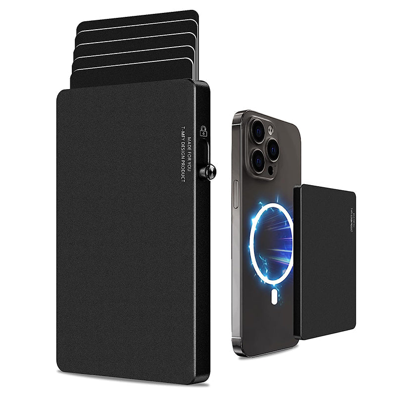 TOYFID Aluminum Pop Up Slide RFID Slim Basic Personalized Wallet for Men 