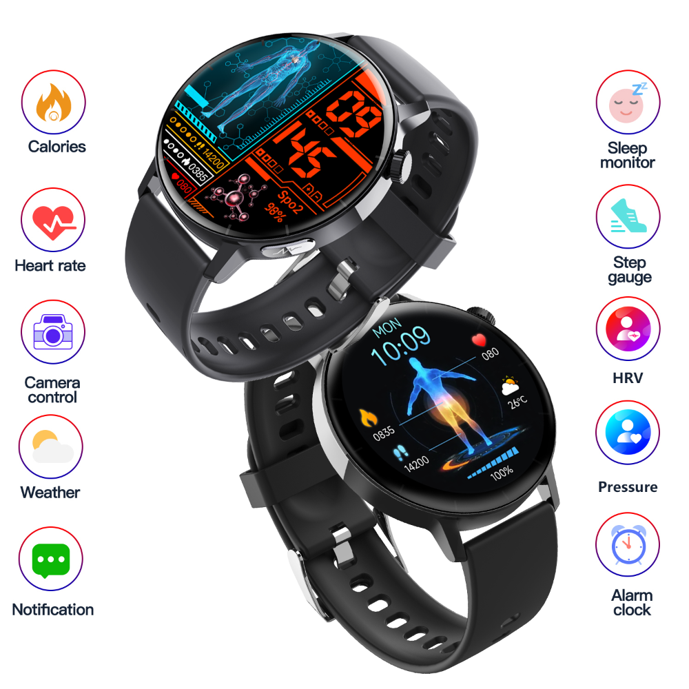 Smartwatch ECG Monitor with Non-Invasive Blood Glucose Measurement and Blood Component Analysis
